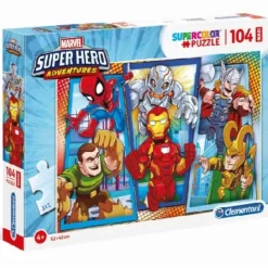Clementoni Puzzles Enfants De 50 À 249 Pièces|2 Puzzles 104 Pcs, Marvel Avengers -