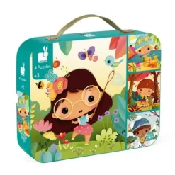 Janod Puzzle Bébé / Enfant|4 Puzzles Evolutif Les 4 Saisons