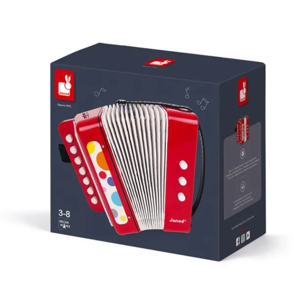 Janod Accordeon Confetti- Instruments De Musique
