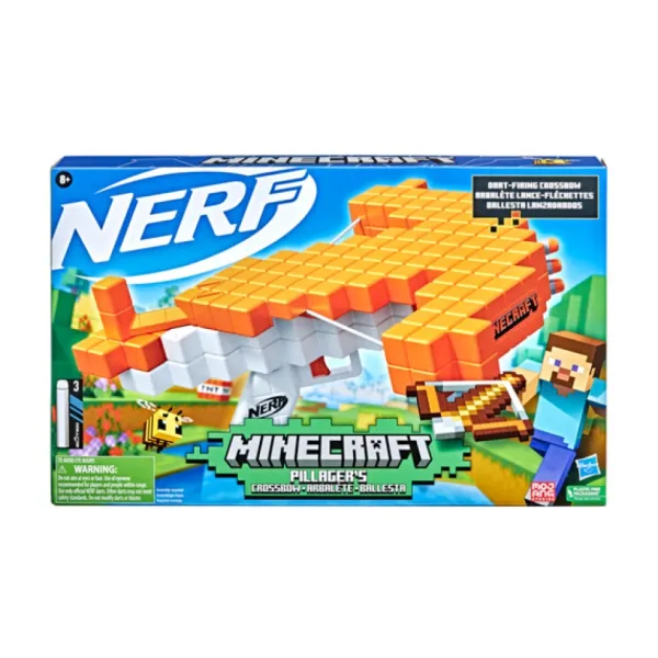 Nerf Arbalete A Flechettes Du Pilleur De Blocs - Minecraft- Nerf Et Jeux De Tirs