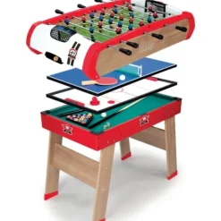 Smoby Baby-Foot|Baby Foot Powerplay 4 Jeux En 1