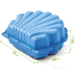 SUN and SPORT Bac A Sable En Plastique Coquillage Avec Couvercle- Bacs À Sable