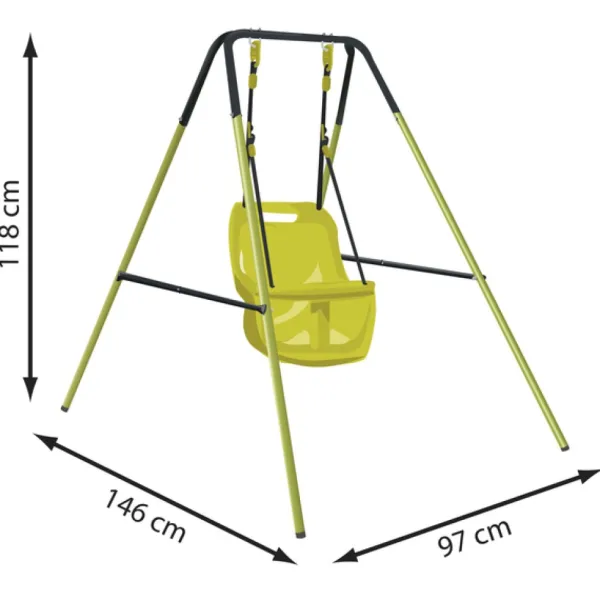 SUN and SPORT Balancoire En Metal Bebe- Balancoires Et Portiques