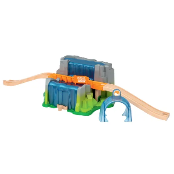 Brio World - Pont Et Tunnel Cascade Smart Tech- Planchettes Et Construction En Bois
