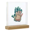 Baby Art Cadre A Empreintes En Bois Family Prints- Coffret Cadeaux, Naissance