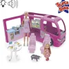 Lolly Barbie Et Poupées Mannequin|Camping Car De Poupee Avec Accessoires Et Effets Sonores