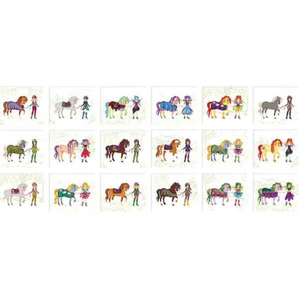 Janod Carnet Defiles De Mode Fees Et Licornes- Découpage, Collage, Pliage