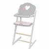 LOVE BEBE Accessoires Poupons|Chaise Haute Poupon En Bois 60 Cm