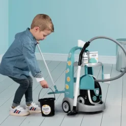 Smoby Nettoyage, Ménage|Chariot De Ménage + Aspirateur Electronique - 9 Accessoires