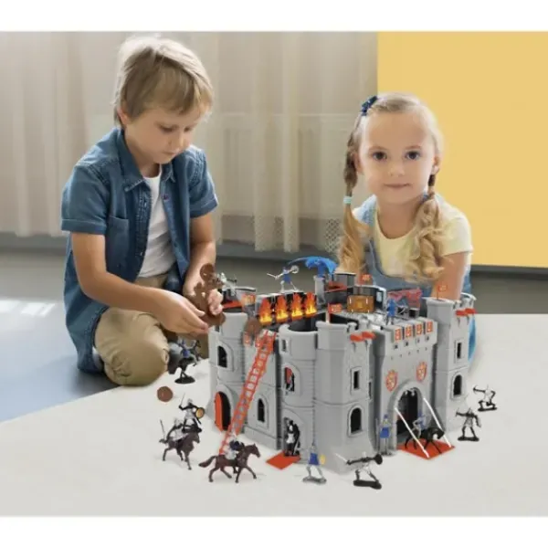 Invincible Heroes Heros & Univers|Chateau Fort Medieval Et Dragon - 50 Accessoires