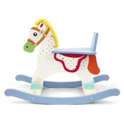 WOOD N PLAY Cheval A Bascule En Bois- Porteurs & Jouets À Bascules