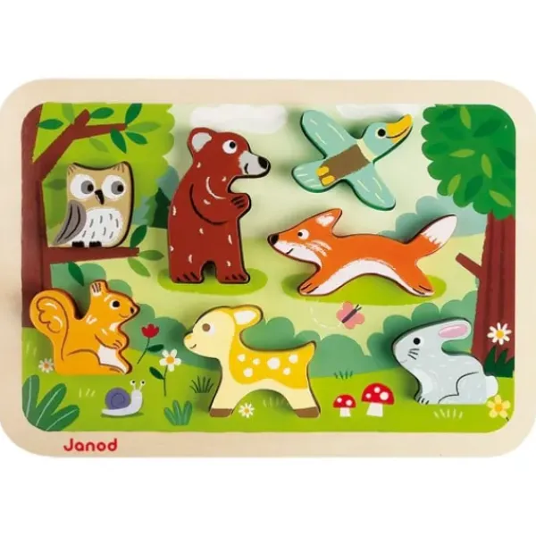 Janod Puzzle Bébé / Enfant|Chunky Puzzle Foret