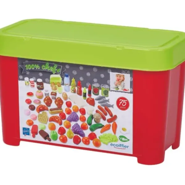 Ecoiffier Cuisine Et Dinette|Coffret Alimentation 75 Pieces
