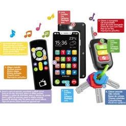 Baby Smile Coffret Baby Smartphone + Cles De Voiture + Telecommande- Activités D'éveil