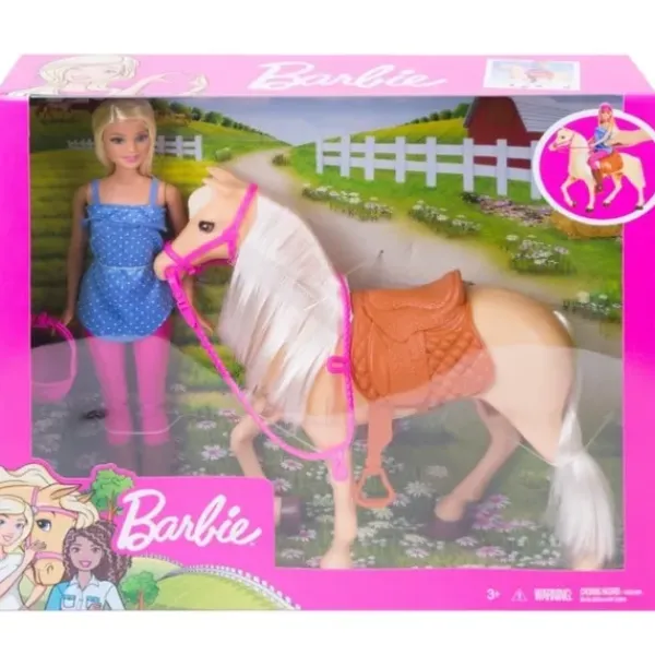 Mattel Poupées|Coffret Barbie Et Son Cheval