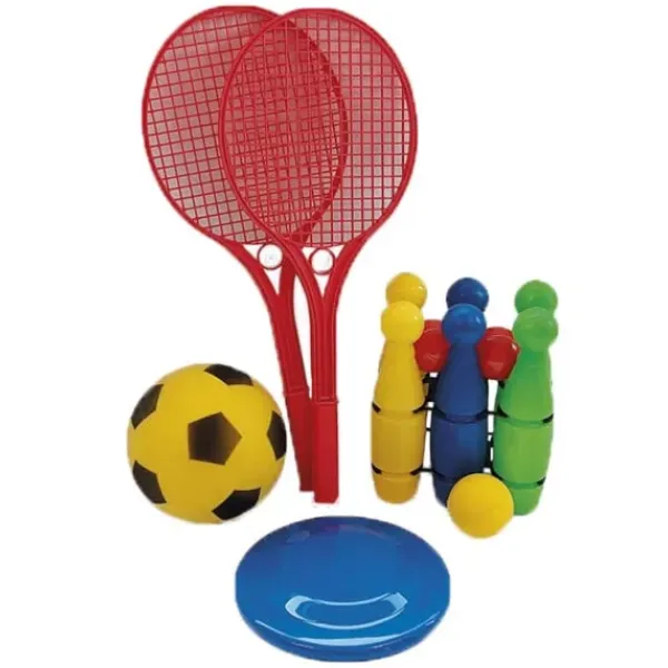SUN and SPORT Cages Et Ballons De Foot|Coffret Multi-Activites Sportives - 4 Jeux