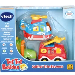 VTech Coffret Vehicules Trio Secours - Tut Tut Bolides- Activités D'éveil
