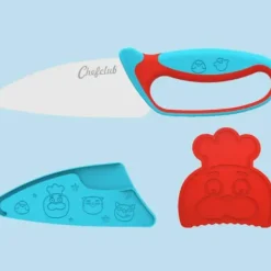 Chefclub Faire Comme Les Grands|Couteau Kids Bleu Et Rouge