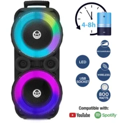 Music Star Enceinte Musicale Avec Jeux De Lumiere Djx-801- Enceintes Bluetooth Et Casques Audio