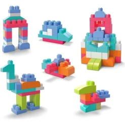 Mega Bloks Grand Sac De Construction 60 Briques - Rose- 1Er Age