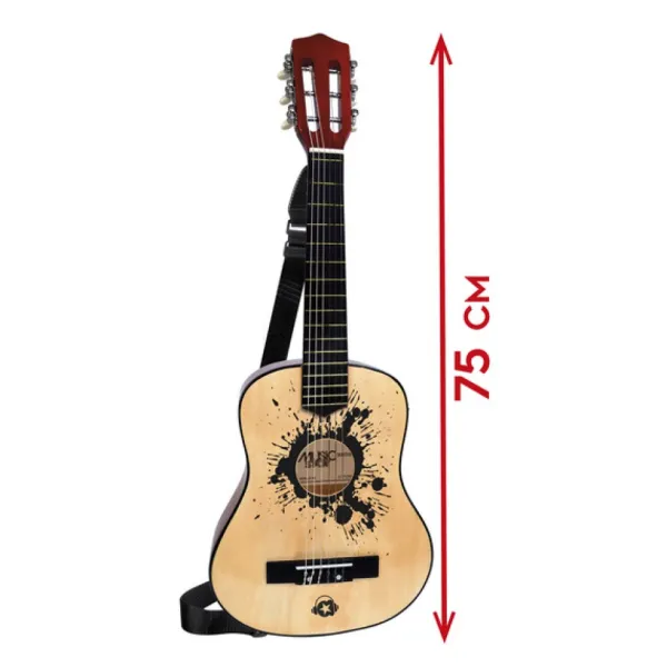 Music Star Guitare En Bois 75 Cm- Instruments De Musique