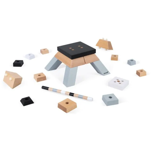 Janod Jeu De Construction En Bois Tour Eiffel- Planchettes Et Construction En Bois