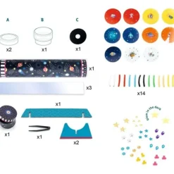 Djeco Kaleidoscope A Assembler - Immersion Spatiale- Découpage, Collage, Pliage