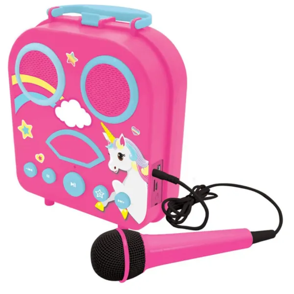 Lexibook Karaoké Secret Portable Licorne- Micros Et Karaoké