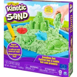 Spin Master Kinetic Sand - Coffret Chateau Et Son Bac - Sable Magique A Modeler- Mosaïque, Sable Et Paillettes