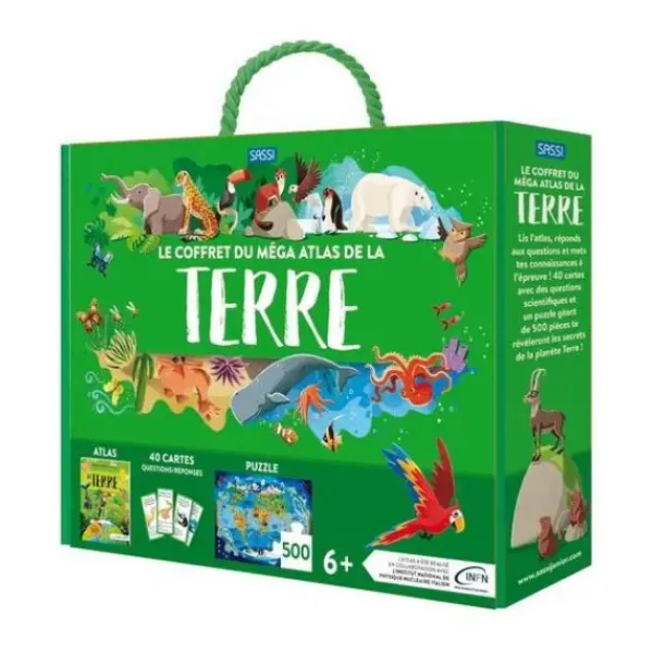 Sassi Junior Découverte De La Nature|Le Coffret Mega Atlas De La Terre