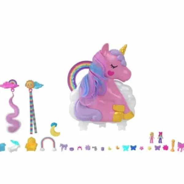 Mattel Figurines|Le Salon Licorne Arc-En-Ciel - Polly Pocket