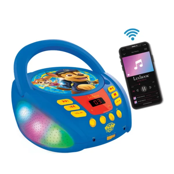 Lexibook Lecteur Cd Bluetooth Paw Patrol- Enceintes Bluetooth Et Casques Audio