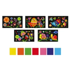 Janod Les Ateliers Du Calme - Gommes Rondes Printemps- Découpage, Collage, Pliage