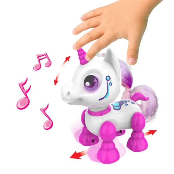 Ycoo Licorne Robot Interactive - - Robot Licorne Rose - 13 Cm- Robots
