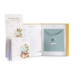 Moulin Roty Livre De Naissance - Les Trois Petits Lapins- Coffret Cadeaux, Naissance