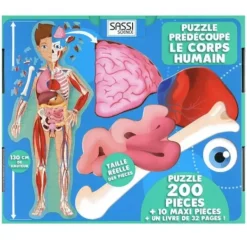 Sassi Junior Découvrir Le Monde|Livre Le Corps Humain En 2D - Voyage, Découvre, Explore