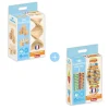 WOOD N PLAY Lot De Barils De 300 Planchettes En Bois Naturel Et Couleur- Planchettes Et Construction En Bois