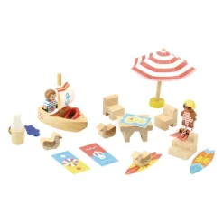 Jeujura Maison Du Bord De L'Eau En Bois 120 Pieces- Planchettes Et Construction En Bois