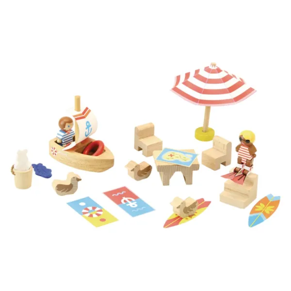 Jeujura Maison Du Bord De L'Eau En Bois 120 Pieces- Planchettes Et Construction En Bois