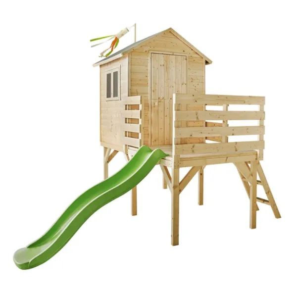 Soulet Maison En Bois Avec Toboggan Josephine- Cabanes Et Maisonnettes