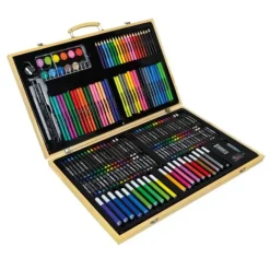 Creamania Mallette A Dessin En Bois 180 Pieces- Dessin Et Peinture