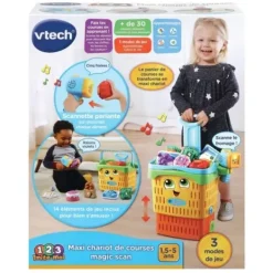 VTech Faire Comme Les Grands|Maxi Chariot De Courses Magic'Scan 1,2,3