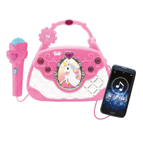 Music Star Micro Karaoké Sac Glam Licorne- Micros Et Karaoké