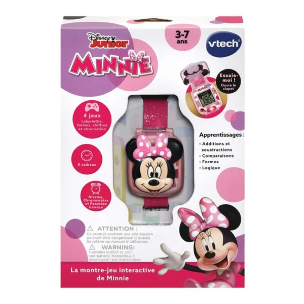 VTech Montre-Jeu Interactive De Minnie- Montres Et Objets Connectés