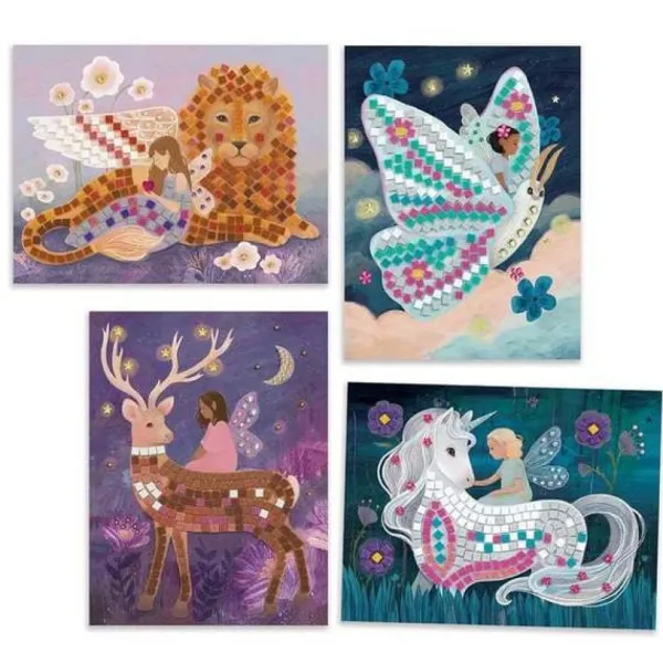 Djeco Mosaiques Le Monde Enchante- Mosaïque, Sable Et Paillettes