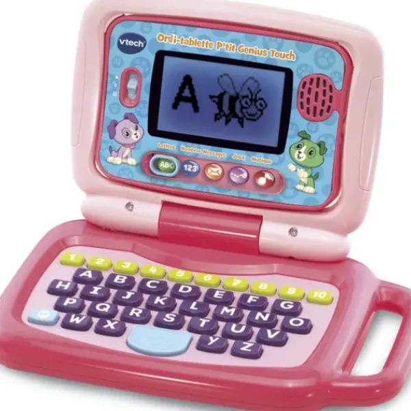 VTech Ordinateurs Et Jeux Interactifs|Ordinateur - Tablette P'Tit Genius Touch Mauve