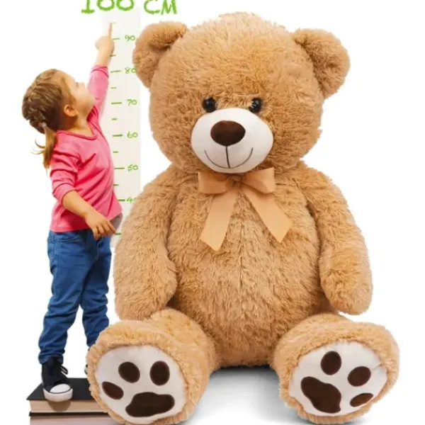 Ami Plush Peluches Géantes|Ours En Peluche 100 Cm - Marron