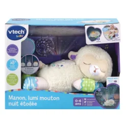 VTech Peluche Veilleuse - Manon, Lumi Mouton Nuit Etoilee 3 En 1- Veilleuses