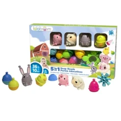 Lalaboom Perles Educatives A Assembler Animaux De La Ferme - 41 Pieces- Jouets À Emboîter, À Empiler