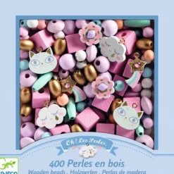 Djeco Perles En Bois Arc En Ciel- Perles